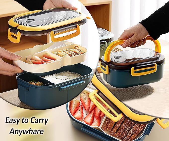 COSPIZO Lunch Box, Leak Proof Bento Box, 1200ml