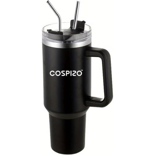 COSPIZO Tumbler with Straw and Lid, Stainless Steel
