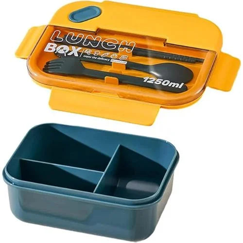 COSPIZO Lunch Box, Leak Proof, 3-in-1 Bento Box, 1250 ml